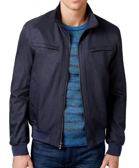 michael kors men's navy blue jacket 3-in-1|Michael Kors blue jacket men.